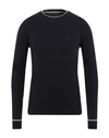 Guess Man Sweater Midnight Blue Size S Cotton, Polyamide, Elastane