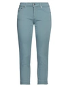 Dondup Woman Pants Pastel Blue Size 32 Cotton, Elastomultiester, Elastane