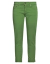 Dondup Woman Pants Green Size 26 Cotton, Elastomultiester, Elastane