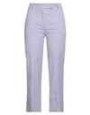 QL2  QUELLEDUE QL2 QUELLEDUE WOMAN PANTS LILAC SIZE 4 COTTON, ELASTANE