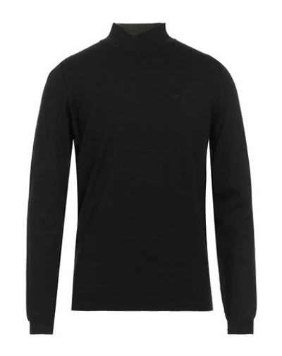 Fred Mello Man Turtleneck Black Size Xxl Viscose, Polyamide In Black