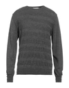 Manuel Ritz Man Sweater Lead Size Xxl Virgin Wool, Acrylic In Grey