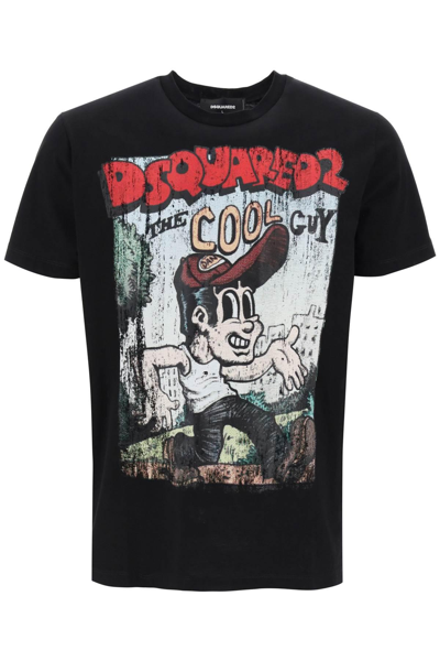 DSQUARED2 T-SHIRT WITH GRAPHIC PRINT