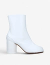 Maison Margiela Tabi Leather Split-toe Boot In White