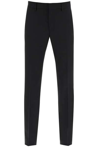 Versace Straight Leg Trousers In Black