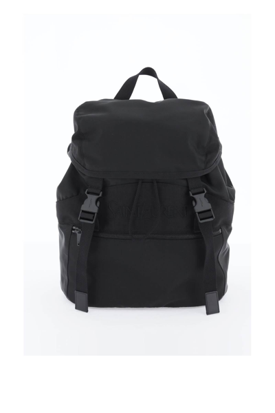 Saint Laurent Econyl® Backpack In Black