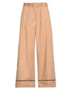 Sfizio Woman Pants Camel Size 2 Cotton, Elastane In Beige