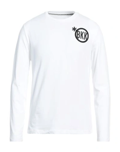Bikkembergs Man T-shirt White Size L Cotton, Elastane