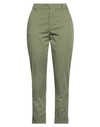 Dondup Woman Pants Military Green Size 29 Cotton, Elastane