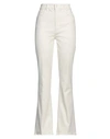 Mother Woman Jeans Ivory Size 30 Cotton, Polyester, Elastane In White
