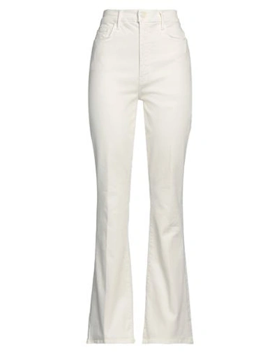 Mother Woman Jeans Ivory Size 30 Cotton, Polyester, Elastane In White
