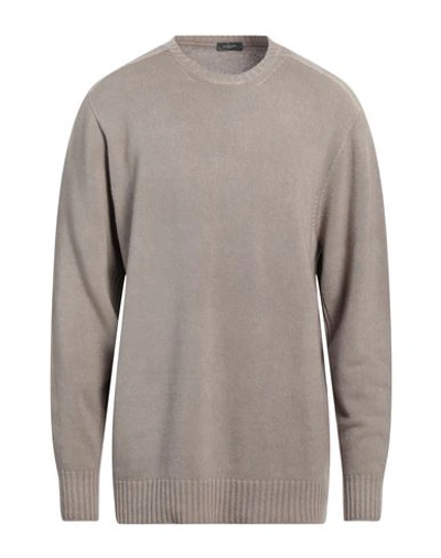 Rossopuro Man Sweater Dove Grey Size 4 Wool, Cashmere
