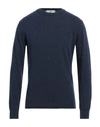 Wool & Co Man Sweater Navy Blue Size L Merino Wool