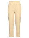 Erika Cavallini Woman Pants Light Yellow Size 10 Polyester, Virgin Wool, Elastane
