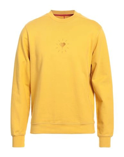 Home Core Man Sweatshirt Ocher Size Xl Cotton In Yellow