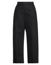 Msgm Woman Cropped Pants Black Size 6 Cotton