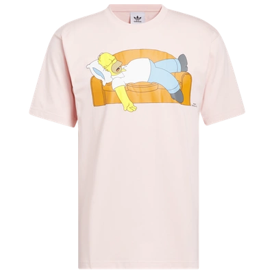 Adidas Originals Mens  Simpsons Couch T-shirt In Pink/pink