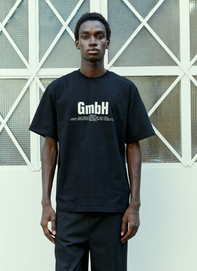 Gmbh Logo Print T-shirt In Black