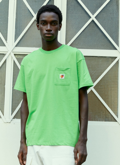 Sky High Farm Workwear Logo Patch T-shirt In Green