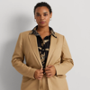 Lauren Woman Cotton Twill Blazer In Birch Tan