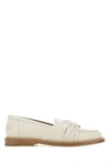 CHLOÉ CHLOE WOMAN IVORY LEATHER LOAFERS