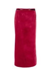 Gucci Women Velvet Skirt With Belt And Horsebit Detail In Pink