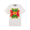 Gucci Vintage Logo Print Cotton T-shirt In Ivory,multicolor