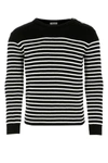 SAINT LAURENT SAINT LAURENT MAN EMBROIDERED COTTON BLEND SWEATER