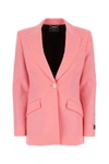 VERSACE VERSACE WOMAN PINK JACQUARD BLAZER