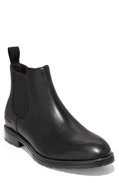 Cole Haan Berkshire Lug Chelsea Boot In Black/ Black Wr