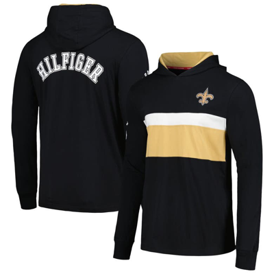 Tommy Hilfiger Black New Orleans Saints Morgan Long Sleeve Hoodie T-shirt