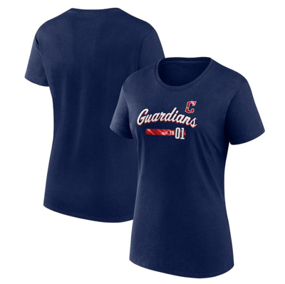 Fanatics Branded Navy Cleveland Guardians Logo Fitted T-shirt