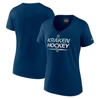 Fanatics Branded  Deep Sea Blue Seattle Kraken Authentic Pro V-neck T-shirt In Navy