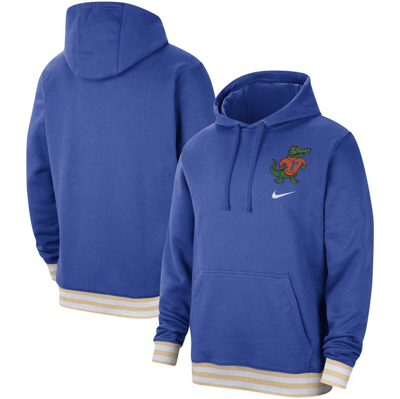 Nike Royal Florida Gators Campus Retro Fleece Pullover Hoodie In Blue