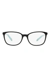 Tiffany & Co 53mm Square Optical Glasses In Black Blue