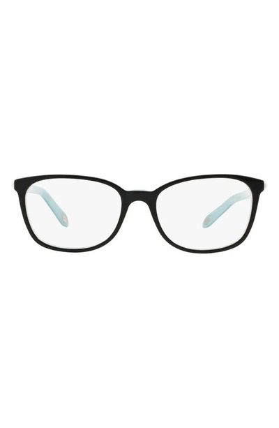 Tiffany & Co 53mm Square Optical Glasses In Black Blue