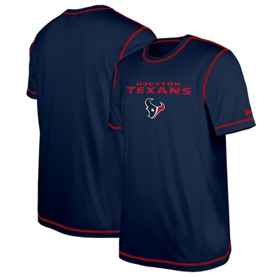 New Era Navy Houston Texans Third Down Puff Print T-shirt