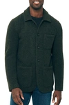 Faherty Textured Chore Jacket In Olive