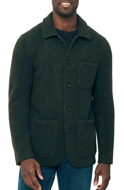 Faherty Textured Chore Jacket In Green
