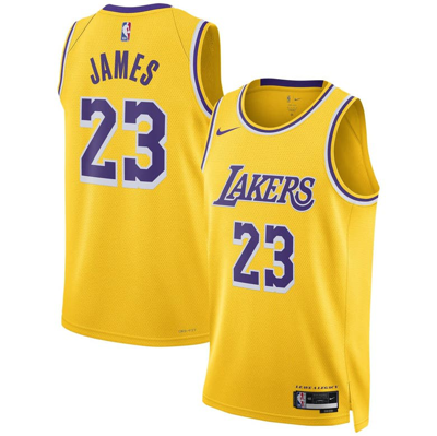 Nike Unisex  Lebron James Gold Los Angeles Lakers Swingman Jersey
