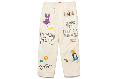 Pre-owned Human Made Printed Chino Pants White