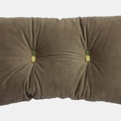 Paoletti Pineapple Filled Cushion In Grey