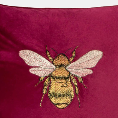 Paoletti Hortus Bee Throw Pillow Cover In Purple
