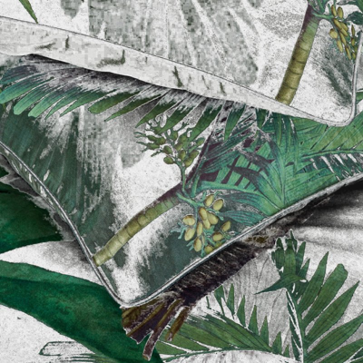 Paoletti Siona Tropical Housewife Pillowcase (pack Of 2) In Green
