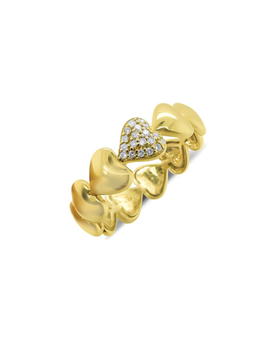 Meira T Women's 14k Yellow Gold & 0.07 Tcw Diamond Puffy Heart Ring