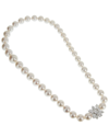 HARRY WINSTON HARRY WINSTON PLATINUM 9.25 CT. TW. DIAMOND & 11.1-17.2MM PEARL NECKLACE (AUTHENTIC PRE-OWNED)