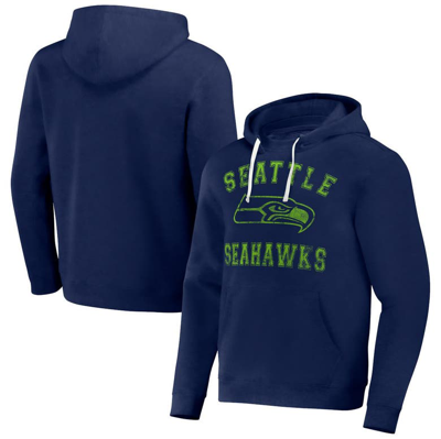 Nfl X Darius Rucker Collection By Fanatics Navy Seattle Seahawks Coaches Pullover Hoodie In Heather Charcoal