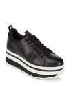 PRADA LACE-UP WAVE HIGH SNEAKERS,0400095473478