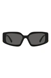 Tiffany & Co 54mm Rectangular Sunglasses In Black