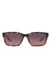 Costa Del Mar Palmas 57mm Gradient Rectangular Sunglasses In Coral